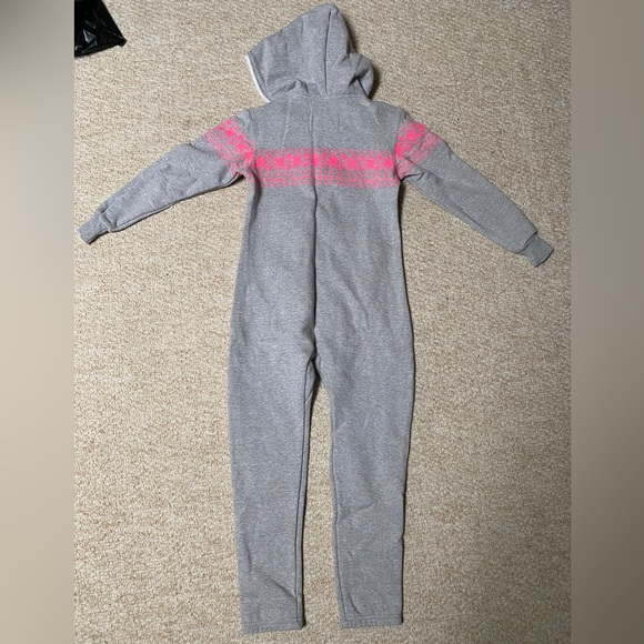 Kids Artic Print Onesie - Polar Piece - grey/pink - Picture 2 of 3
